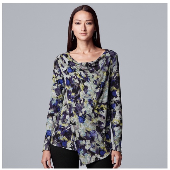vera wang tunic tops